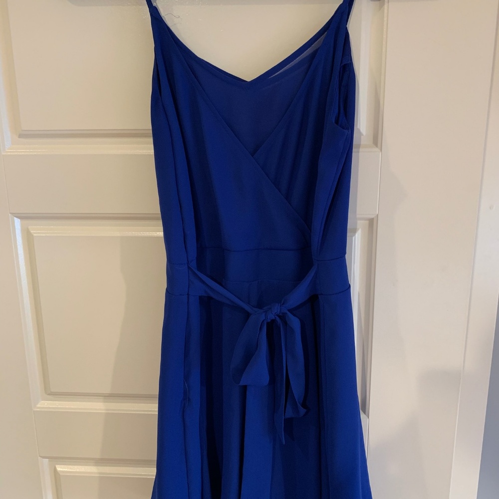 Cobalt Blue Express Chiffon Romper - Picture 3 of 4